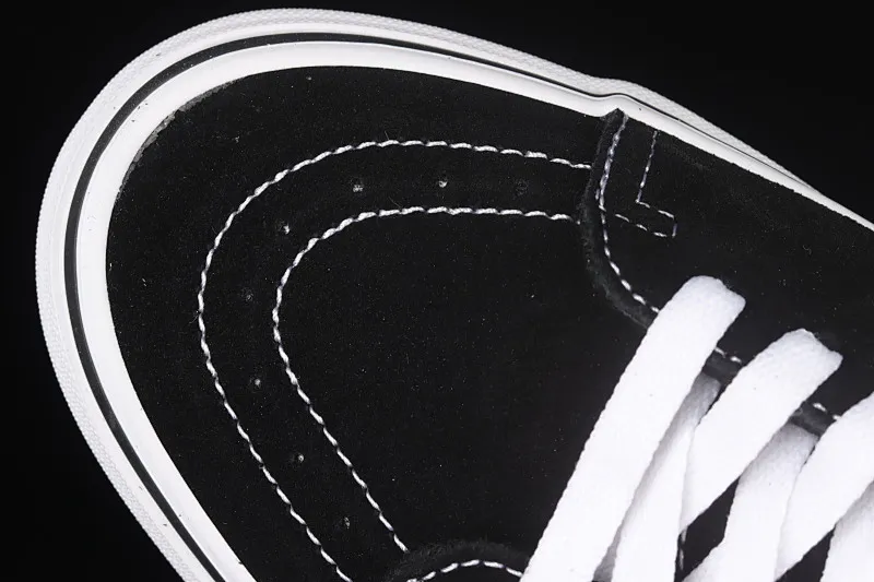 All categories Vans Vans series Vans Mid Vans Kate SK8-Mid black and white suede professional skateboard shoes commemorating legendary skater superstar Jeff Grosso VN0A5FCG625